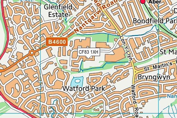 CF83 1XH map - OS VectorMap District (Ordnance Survey) CF83 1XH map - OS VectorMap District (Ordnance Survey)