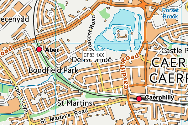CF83 1XX map - OS VectorMap District (Ordnance Survey) CF83 1XX map - OS VectorMap District (Ordnance Survey)