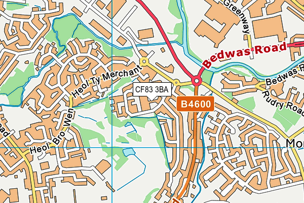CF83 3BA map - OS VectorMap District (Ordnance Survey) CF83 3BA map - OS VectorMap District (Ordnance Survey)