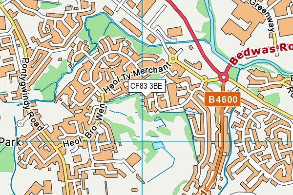 CF83 3BE map - OS VectorMap District (Ordnance Survey) CF83 3BE map - OS VectorMap District (Ordnance Survey)