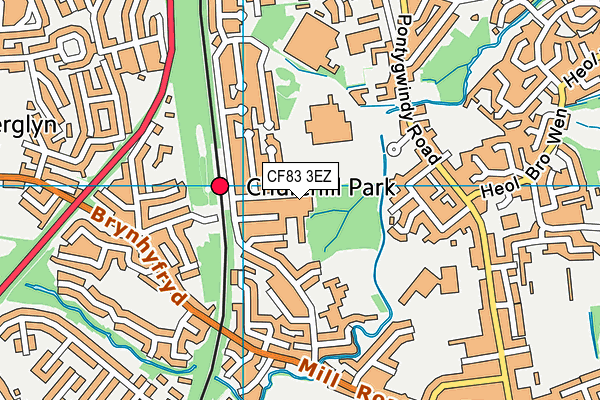 CF83 3EZ map - OS VectorMap District (Ordnance Survey) CF83 3EZ map - OS VectorMap District (Ordnance Survey)