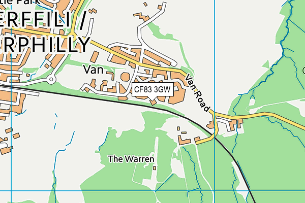 CF83 3GW map - OS VectorMap District (Ordnance Survey) CF83 3GW map - OS VectorMap District (Ordnance Survey)