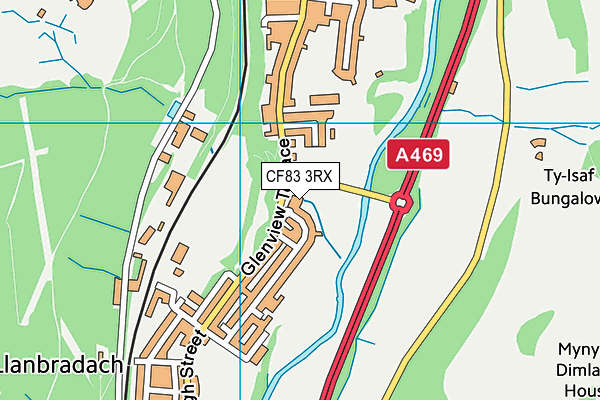 CF83 3RX map - OS VectorMap District (Ordnance Survey) CF83 3RX map - OS VectorMap District (Ordnance Survey)