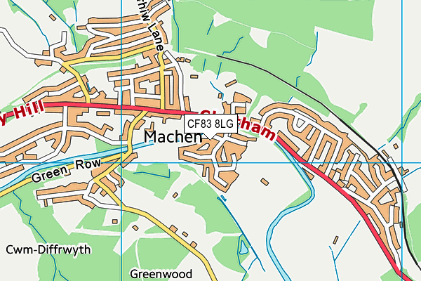 CF83 8LG map - OS VectorMap District (Ordnance Survey) CF83 8LG map - OS VectorMap District (Ordnance Survey)