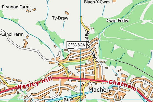CF83 8QA map - OS VectorMap District (Ordnance Survey) CF83 8QA map - OS VectorMap District (Ordnance Survey)
