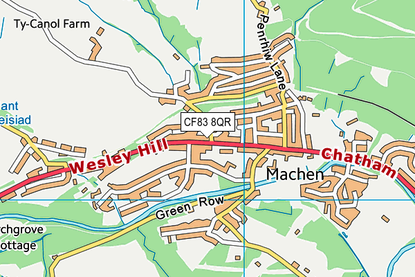 CF83 8QR map - OS VectorMap District (Ordnance Survey) CF83 8QR map - OS VectorMap District (Ordnance Survey)