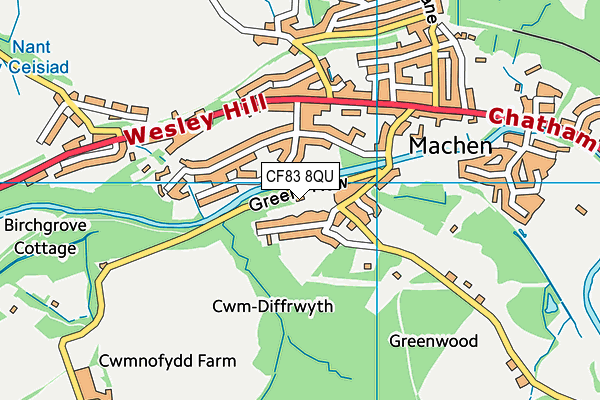 CF83 8QU map - OS VectorMap District (Ordnance Survey) CF83 8QU map - OS VectorMap District (Ordnance Survey)