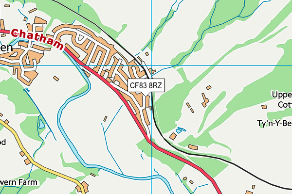 CF83 8RZ map - OS VectorMap District (Ordnance Survey) CF83 8RZ map - OS VectorMap District (Ordnance Survey)