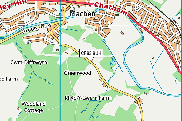CF83 8UH map - OS VectorMap District (Ordnance Survey) CF83 8UH map - OS VectorMap District (Ordnance Survey)