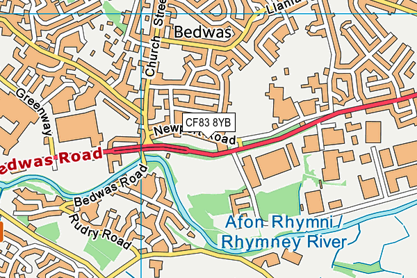 CF83 8YB map - OS VectorMap District (Ordnance Survey) CF83 8YB map - OS VectorMap District (Ordnance Survey)
