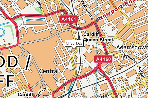 CF95 1AG map - OS VectorMap District (Ordnance Survey) CF95 1AG map - OS VectorMap District (Ordnance Survey)