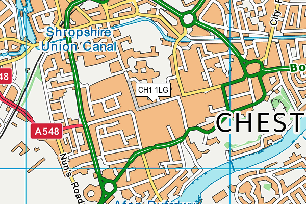CH1 1LG map - OS VectorMap District (Ordnance Survey) CH1 1LG map - OS VectorMap District (Ordnance Survey)