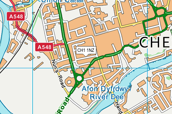 CH1 1NZ map - OS VectorMap District (Ordnance Survey) CH1 1NZ map - OS VectorMap District (Ordnance Survey)