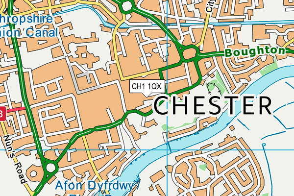 CH1 1QX map - OS VectorMap District (Ordnance Survey) CH1 1QX map - OS VectorMap District (Ordnance Survey)