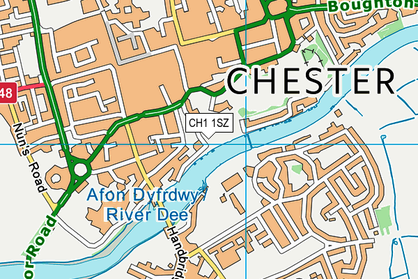 CH1 1SZ map - OS VectorMap District (Ordnance Survey) CH1 1SZ map - OS VectorMap District (Ordnance Survey)