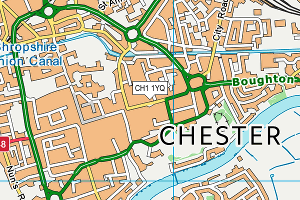 CH1 1YQ map - OS VectorMap District (Ordnance Survey)