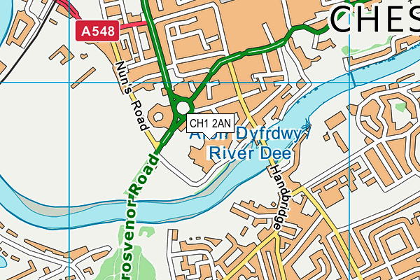 CH1 2AN map - OS VectorMap District (Ordnance Survey) CH1 2AN map - OS VectorMap District (Ordnance Survey)