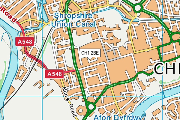 CH1 2BE map - OS VectorMap District (Ordnance Survey) CH1 2BE map - OS VectorMap District (Ordnance Survey)