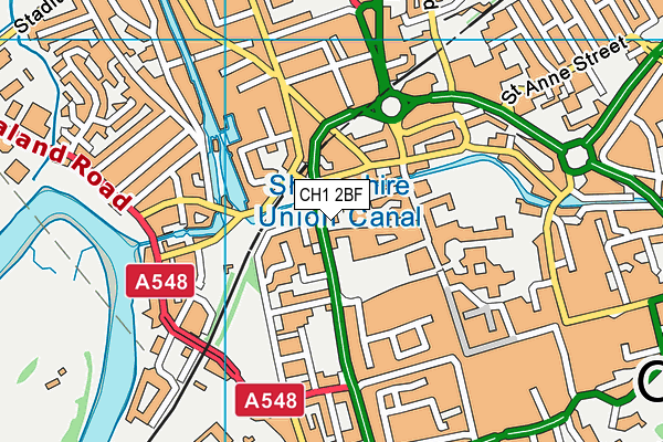 CH1 2BF map - OS VectorMap District (Ordnance Survey) CH1 2BF map - OS VectorMap District (Ordnance Survey)
