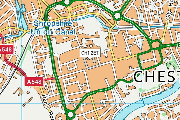 CH1 2ET map - OS VectorMap District (Ordnance Survey) CH1 2ET map - OS VectorMap District (Ordnance Survey)