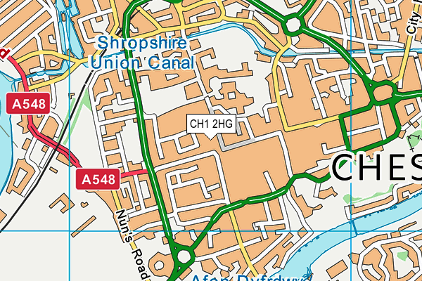CH1 2HG map - OS VectorMap District (Ordnance Survey) CH1 2HG map - OS VectorMap District (Ordnance Survey)