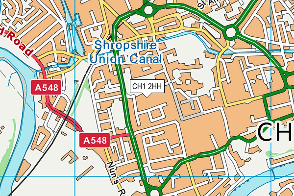 CH1 2HH map - OS VectorMap District (Ordnance Survey) CH1 2HH map - OS VectorMap District (Ordnance Survey)