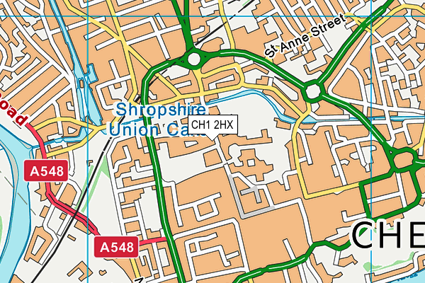 CH1 2HX map - OS VectorMap District (Ordnance Survey) CH1 2HX map - OS VectorMap District (Ordnance Survey)
