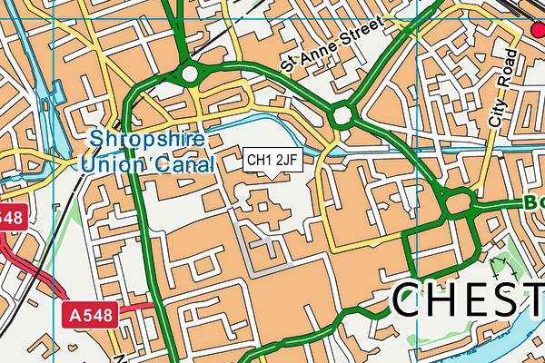 CH1 2JF map - OS VectorMap District (Ordnance Survey) CH1 2JF map - OS VectorMap District (Ordnance Survey)