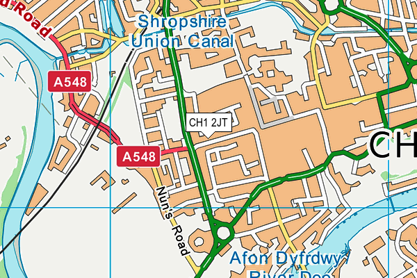 CH1 2JT map - OS VectorMap District (Ordnance Survey) CH1 2JT map - OS VectorMap District (Ordnance Survey)