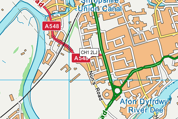 CH1 2LJ map - OS VectorMap District (Ordnance Survey) CH1 2LJ map - OS VectorMap District (Ordnance Survey)