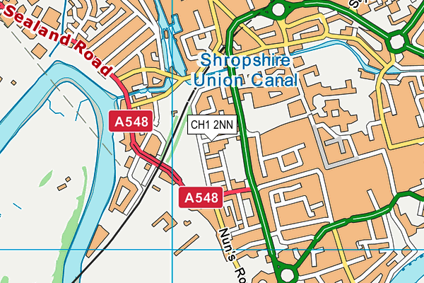 CH1 2NN map - OS VectorMap District (Ordnance Survey) CH1 2NN map - OS VectorMap District (Ordnance Survey)