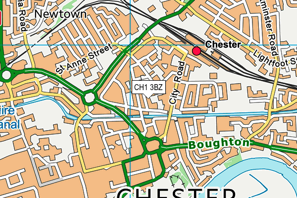 CH1 3BZ map - OS VectorMap District (Ordnance Survey) CH1 3BZ map - OS VectorMap District (Ordnance Survey)