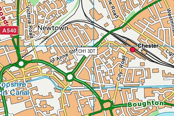 CH1 3DT map - OS VectorMap District (Ordnance Survey) CH1 3DT map - OS VectorMap District (Ordnance Survey)