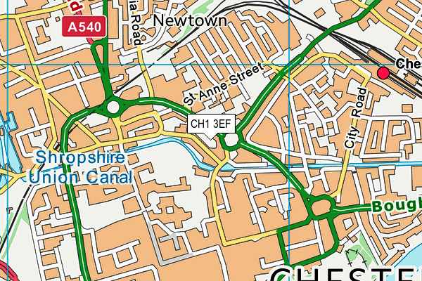 CH1 3EF map - OS VectorMap District (Ordnance Survey) CH1 3EF map - OS VectorMap District (Ordnance Survey)