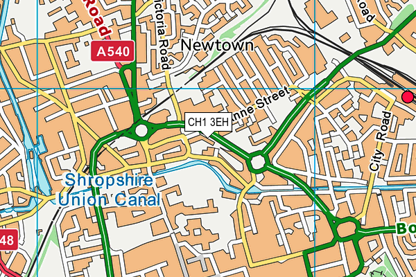 CH1 3EH map - OS VectorMap District (Ordnance Survey) CH1 3EH map - OS VectorMap District (Ordnance Survey)