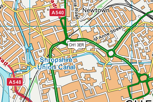 CH1 3ER map - OS VectorMap District (Ordnance Survey) CH1 3ER map - OS VectorMap District (Ordnance Survey)