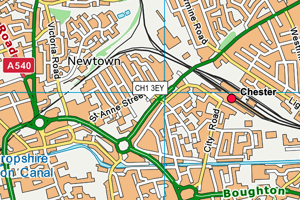 CH1 3EY map - OS VectorMap District (Ordnance Survey) CH1 3EY map - OS VectorMap District (Ordnance Survey)