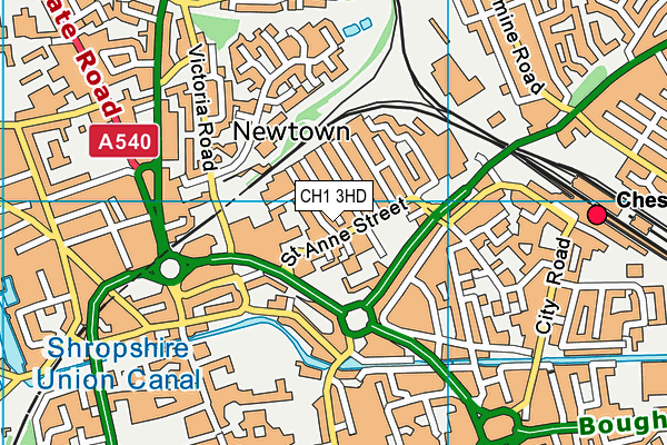 CH1 3HD map - OS VectorMap District (Ordnance Survey) CH1 3HD map - OS VectorMap District (Ordnance Survey)