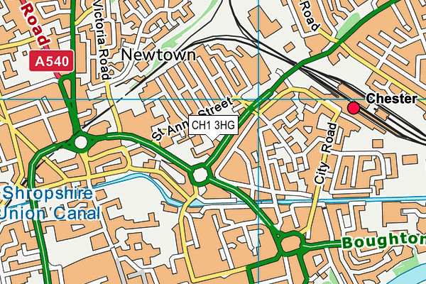 CH1 3HG map - OS VectorMap District (Ordnance Survey) CH1 3HG map - OS VectorMap District (Ordnance Survey)