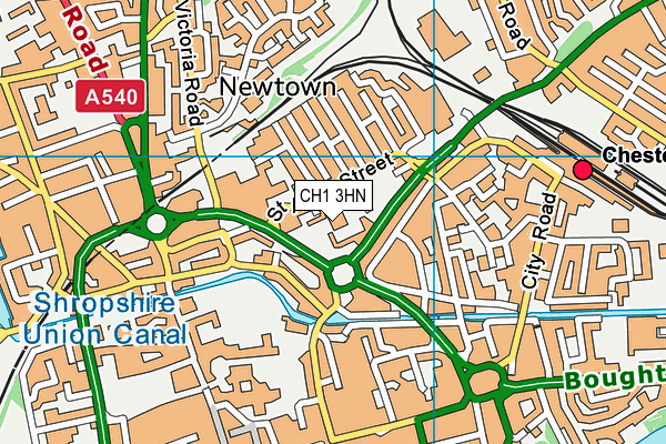CH1 3HN map - OS VectorMap District (Ordnance Survey) CH1 3HN map - OS VectorMap District (Ordnance Survey)