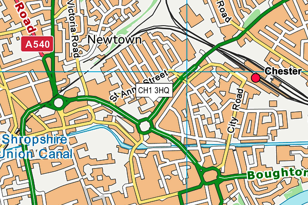 CH1 3HQ map - OS VectorMap District (Ordnance Survey) CH1 3HQ map - OS VectorMap District (Ordnance Survey)