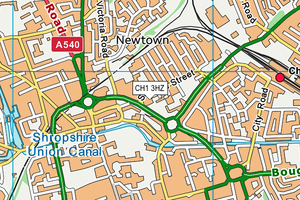 CH1 3HZ map - OS VectorMap District (Ordnance Survey) CH1 3HZ map - OS VectorMap District (Ordnance Survey)