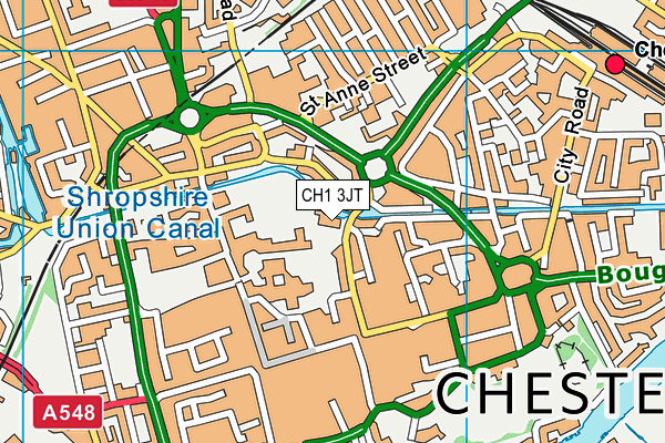 CH1 3JT map - OS VectorMap District (Ordnance Survey) CH1 3JT map - OS VectorMap District (Ordnance Survey)