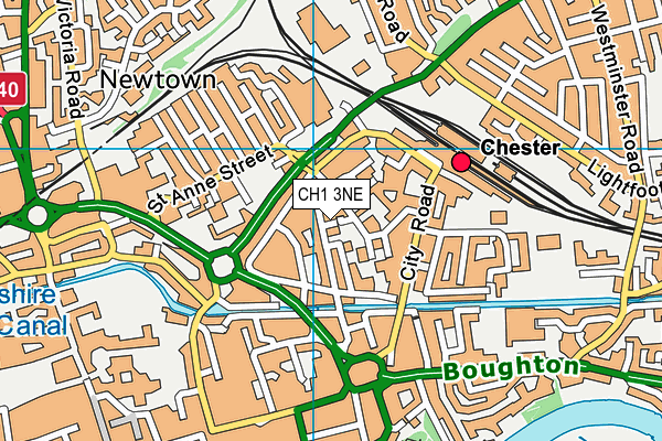 CH1 3NE map - OS VectorMap District (Ordnance Survey) CH1 3NE map - OS VectorMap District (Ordnance Survey)