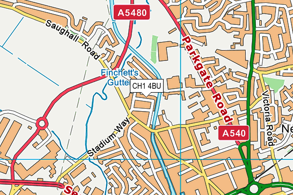 CH1 4BU map - OS VectorMap District (Ordnance Survey) CH1 4BU map - OS VectorMap District (Ordnance Survey)