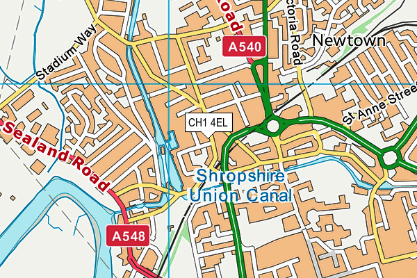 CH1 4EL map - OS VectorMap District (Ordnance Survey) CH1 4EL map - OS VectorMap District (Ordnance Survey)