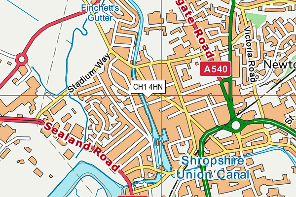 CH1 4HN map - OS VectorMap District (Ordnance Survey) CH1 4HN map - OS VectorMap District (Ordnance Survey)