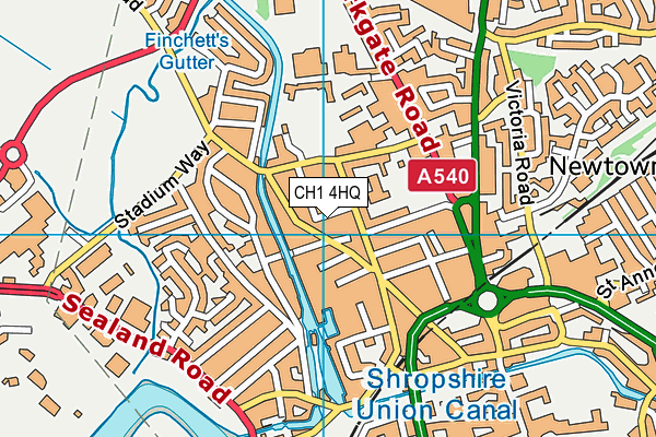 CH1 4HQ map - OS VectorMap District (Ordnance Survey) CH1 4HQ map - OS VectorMap District (Ordnance Survey)