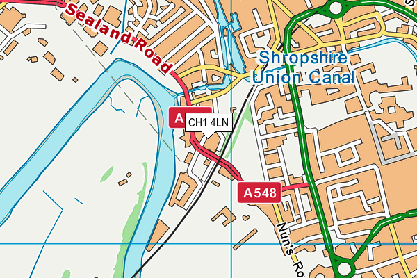CH1 4LN map - OS VectorMap District (Ordnance Survey) CH1 4LN map - OS VectorMap District (Ordnance Survey)