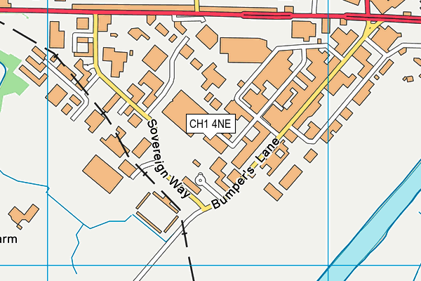 CH1 4NE map - OS VectorMap District (Ordnance Survey) CH1 4NE map - OS VectorMap District (Ordnance Survey)